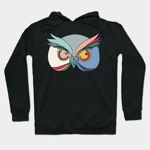 Owl 3 Hoodie by Abstract Scribbler